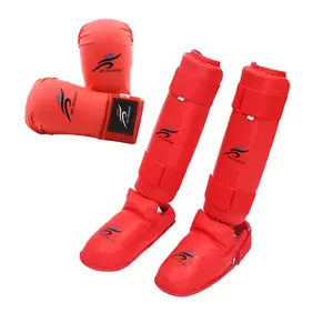 WKF карате Защитное снаряжение тхэквондо перчатки в тхэквондо щитки для голеней боевое искусство тренировочное оборудование тайские боксерские перчатки