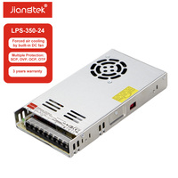 JIANGTEK LPS-350-24 350W 24V 14.6A Convertisseur AC/DC à entrée universelle avec refroidissement par ventilateur, alimentation régulée pour bande LED SMPS