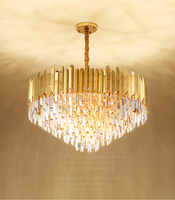 Design artistique asfour lustre de luxe en cristal halo lustre moderne