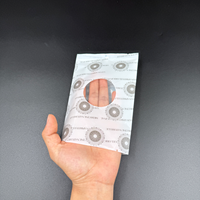 Sacs d'emballage en plastique personnalisés avec logo imprimé, résistants à l'humidité, avec fenêtre transparente pour savon artisanal et tampons, pochette refermable
