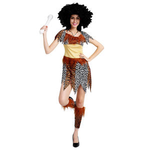 Costume de couple pour spectacle scénique, cosplay, jeu de rôle, adulte, style sauvage indigène, avec jupes et pantalons, pour Halloween, carnaval, thème indien - Product Image 2