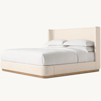Ensemble de Meubles de Chambre Haut de Gamme Personnalisé, Style Moderne, en Bois Fait à la Main, Lit Queen Size