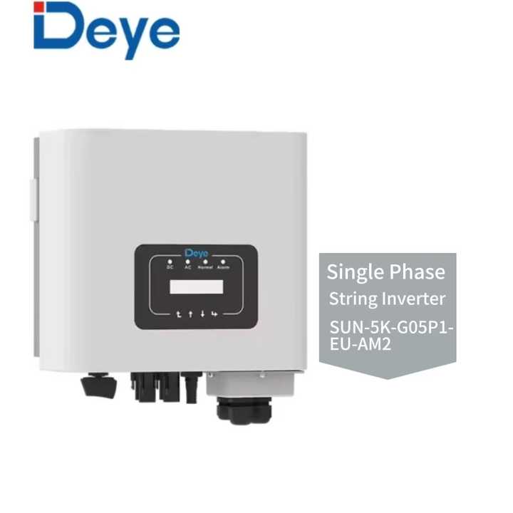 Deye Solar Inverter SUN-5K-G05P1-EU-AM2 Single Phase 5kw String ...