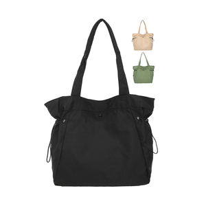 Borsa leggera in Nylon con cerniera a spalla singola di grande capacità Design alla moda con coulisse per le signore per lo Shopping Office - Product Image 1
