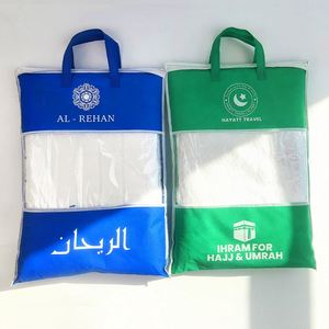 Serviettes Ihram Hajj Umrah en microfibre de coton de haute qualité, tissées, 1200g, écologiques, antimicrobiennes, vente en gros - Product Image 1