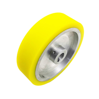 Roue AGV en polyuréthane personnalisée, roue en PU à moyeu en aluminium à dureté Shore réglable pour robot mobile AMR, transport en usine automatisée
