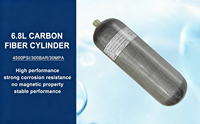 Bouteille de plongée en fibre de carbone haute pression 6,8 L M18*1,5 4500 psi 300 bar, réservoir d'air HPA, bouteille d'air pour la lutte contre les incendies, la plongée en apnée