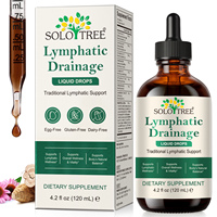 SOLOTREE 120ml Gouttes liquides détoxifiantes à base de plantes pour le soutien lymphatique et le drainage, avec extrait de racine de bardane et de pissenlit