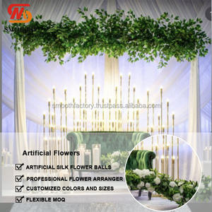 Chemin de table en feuillage naturel fait main LEDA, feuilles vertes artificielles lisses pour la décoration de mariage en plein air - Product Image 4