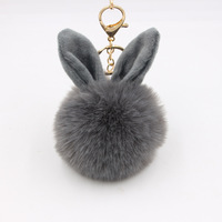 Lapin Oreille En Peluche Boule Porte-clés Pendentif Mignon Lapin Oreille En Peluche Pendentif Imitation Fourrure Sac Bijoux Boule En Peluche