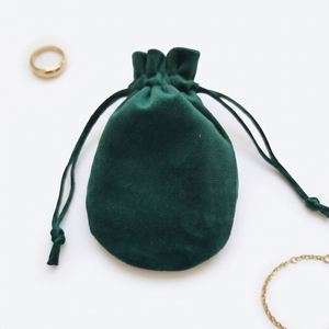 Bolsa de Terciopelo Personalizada Reciclable con Cordón para Empacar Joyas, Collares, Pendientes, Bolsas Protectoras contra el Polvo - Product Image 3