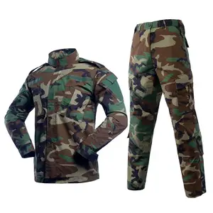 训练ACU户外营地迷彩战术服套装裤子和夹克