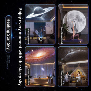 2024 nuevas películas lámpara de proyección de enfoque Ultra claro inalámbrico <span class=keywords><strong>Galaxy</strong></span> Star proyector altavoz estrellado planetario proyector Luz - Product Image 4