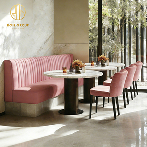 Mesa Redonda de Mármol para Cafetería, Juego de Muebles para Restaurante, Sofá, Asientos, Sillas, Mesa para Cafetería - Product Image 5