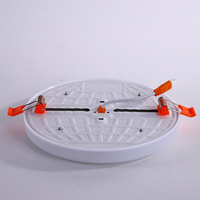 Éclairage de panneau intérieur réglable, encastré, sans cadre, rond, panneaux LED 3D pour plafond