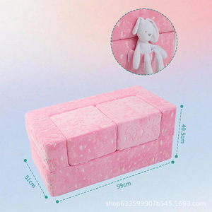 Giving Tree <b>Kids</b> <b>Sofa</b> Foldable Pink With Star Pillow For Children's Room - Product Image 2