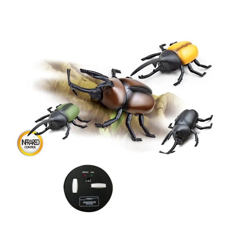 بيماي لعبة العالم الحشرات الأشعة تحت الحمراء جهاز التحكم عن بعد خنفساء الصليب الأحمر لعبة الحشرات للأطفال