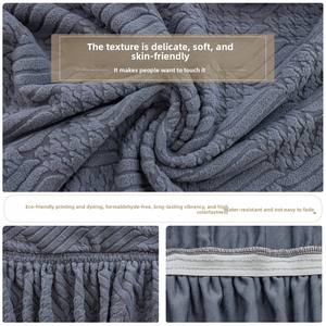 <span class=keywords><strong>Housse</strong></span> de <span class=keywords><strong>chaise</strong></span> simple et courbée à motif pied-de-poule, antidérapante et durable pour salle à manger, <span class=keywords><strong>housse</strong></span> de tabouret élastique épaissie, populaire et anti-griffures pour chats - Product Image 3