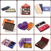 Caja de embalaje de chocolates Premium para comida con logotipo personalizado para bombones, dulces, dulces, regalo, embalaje, barra de chocolate, caja de papel