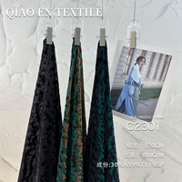 Tissu en velours doré hautement élastique avec motif imprimé zèbre et floral, tricoté en warp brûlé pour robes et cheongsam