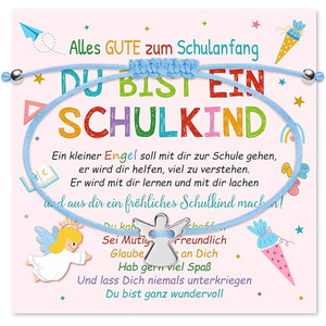 Pulsera ajustable B22T para niños con diseño <span class=keywords><strong>de</strong></span> ángel trenzado, chapada en plata, <span class=keywords><strong>de</strong></span> acero inoxidable, con dije <span class=keywords><strong>de</strong></span> ángel guardián, para <span class=keywords><strong>la</strong></span> vuelta al cole, <span class=keywords><strong>amistad</strong></span> - Product Image 6