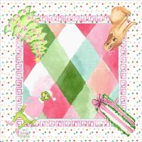 Tapis de Mahjong Durable Nouvelle Arrivée 2026 Motif Grinch Argyle Noël Antidérapant en Caoutchouc pour Jeu de Table de Réunion de Fêtes