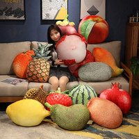 Nouvelle Peluche Fruitée de Simulation, Adorable Coussin Décoratif Mangue/Fraise/Pastèque, Coussin de Simulation Fruitée Adorable