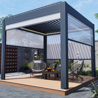 Pergola bioclimatique motorisée en aluminium de conception moderne 3x6m pour l'ombrage du patio