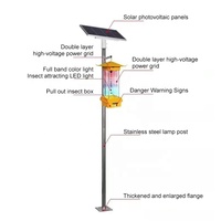 Lampe insecticide solaire à LED Lampe anti-moustiques et piège pour l'extérieur Étanche IP65 Garantie 5 ans