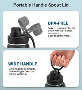 40oz nước bằng thép không gỉ chai Tumbler Hydro đôi tường cách nhiệt chân không Flask với nắp phòng tập thể dục Quà Tặng thể thao chai nước - Product Image 5