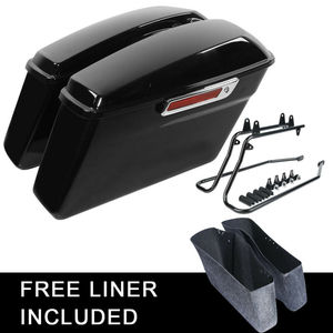 Xinmatuo cứng saddlebags yên Túi W/chuyển đổi khung cho Harley Softail Fatboy <span class=keywords><strong>flst</strong></span> xf111525 + 100 - Product Image 2