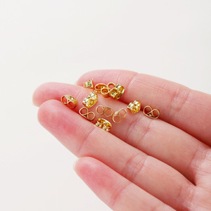 Butterfly <b>Earring</b> <b>Backs</b> 14k <b>Gold</b> Plated Copper For <b>Earring</b> Making DIY Jewelry Findings - Product Image 2