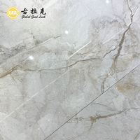 Carrelage en porcelaine Greige poli aspect marbre de luxe de haute qualité pour mur sol dosseret cuisine salle de bain douche escaliers