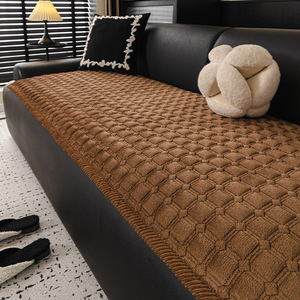 Sofa Cover YX-Grid-Dark Brown 145-185CM Removable Washable Modern Style Sofa Cushion Slipcover - Product Image 2