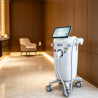 Appareil d'épilation au laser diode professionnel 808nm 755nm 1064nm à refroidissement par glace, sans douleur, pour usage en salon, à domicile et commercial