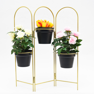 Metà del Secolo Elegante Decorazione del Giardino Vaso di Fiori In <span class=keywords><strong>Metallo</strong></span> Del Basamento Fioriera Titolare - Product Image 1