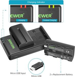 Chargeur de batterie <span class=keywords><strong>NEEWER</strong></span> pour <span class=keywords><strong>Sony</strong></span> NP-F550, compatible avec les accessoires d'appareil photo NP-F970 F750 F770 - Product Image 3