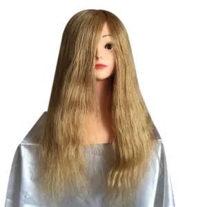 Goedkope Kappers Mannequin Training Head 100% Menselijk Haar Opleiding Hoofd, Gebruikt Voor Haarverlenging En Kapsel