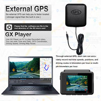 Caméra embarquée 4K WIFI GPS, caméra embarquée 4K+2K double objectif avant et arrière, double caméra HD vision nocturne 4k