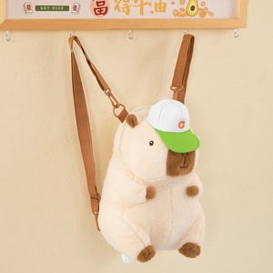 Mochila de Peluche de Capibara, Muñeco de Peluche de Animales Adorables, Mochila de Dibujos Animados, Bolso Cruzado Peludo, Bonito - Product Image 6