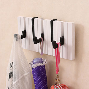 Living Room Bedroom Student Dormitory Wall-Mounted Coat Rack Strong Load-Bearing Detachable Stackable Plastic Rack - Product Image 4