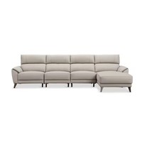 Canapé d'angle en cuir véritable moderne en forme de L, 4 places, pour salon, maison, luxe, vente en gros