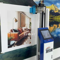 Impresora de pared AI plegable a la venta Impresora 3D montada en la pared, impresoras de inyección de tinta recta Impresora de papel tapiz Tinta UV automática