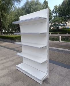 Étagères de supermarché à double face robustes, présentoirs métalliques perforés, installation rapide pour les magasins de détail - Product Image 4