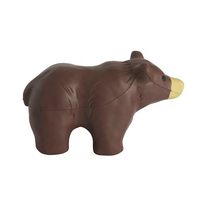 Jouet anti-stress en forme d'ours brun mignon, jouet anti-stress en mousse PU personnalisé, jouet anti-stress en forme d'animal, jouet à presser