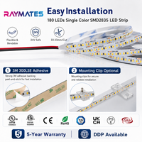 Bande lumineuse super brillante CE UL DC24V 10mm 280 LED 17W 6000K 4000K 3000K 2700K pour plafond