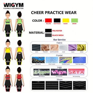 Professional Customized Girls <b>Cheerleading</b> Practice Wear Uniforms OEM Sports Training Uniforms - Product Image 2