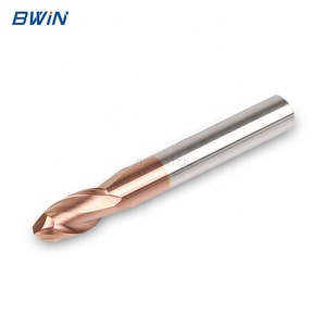 Bwin OEM nhà máy CNC tráng 8*60 55 HRC 8mm bóng phẳng mũi cuối nhà máy Vonfram cacbua phay dao tiện công cụ - Product Image 2
