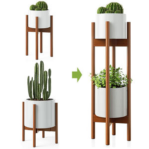 WDF Supporto Regolabile per Piante in Bambù per Uso Interno ed Esterno, Design Versatile per Esporre Piante e Fiori - Product Image 1