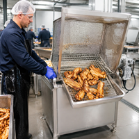 Machine industrielle de friture de peau de porc, équipement commercial de friture de viande pour ligne de transformation alimentaire
